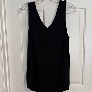 White House Black Market V-Neck Black Tank Top